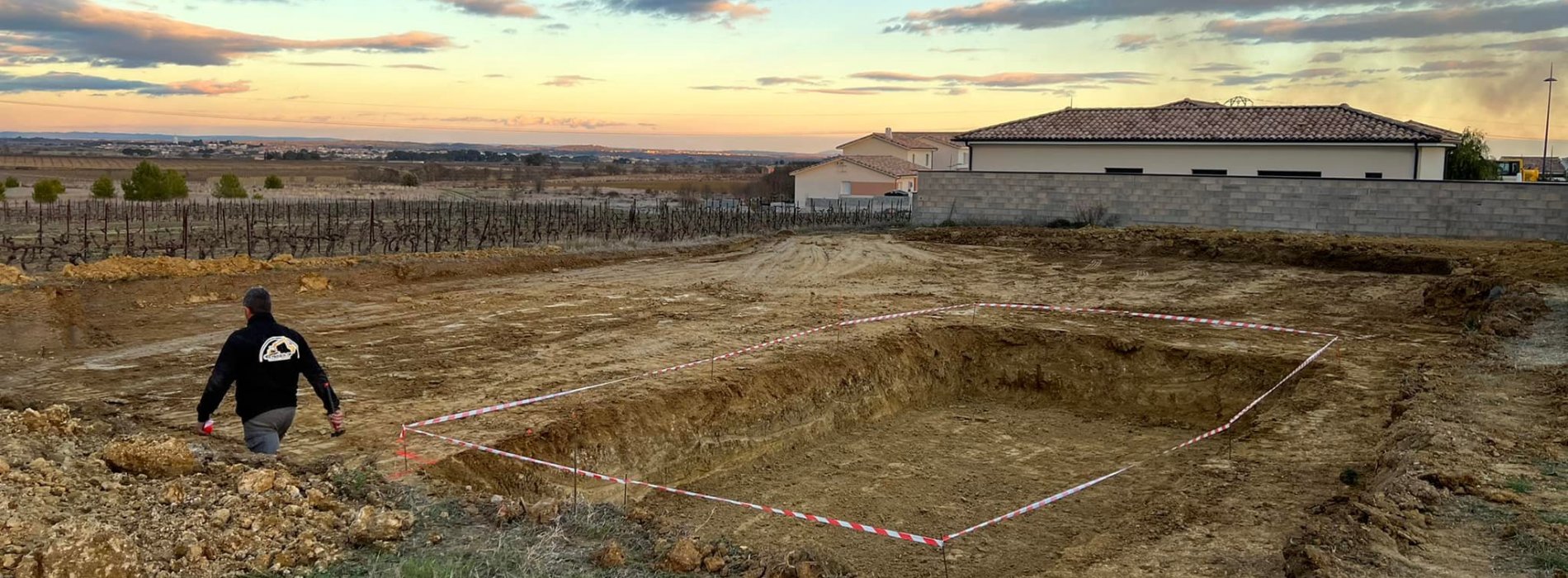 Travaux de terrassement dans l'Hérault, en région Occitanie